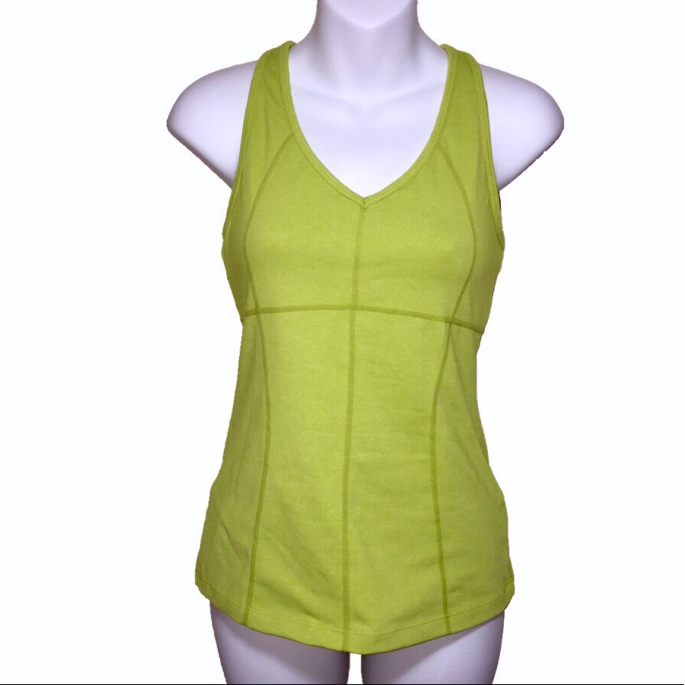 Athleta Equator Racerback lime green workout tank